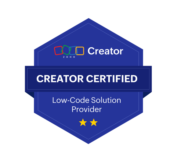 Zoho certified creator badge